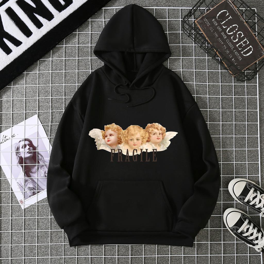 New trendy brand women's clothing printing fashion personality street loose hooded sweater women