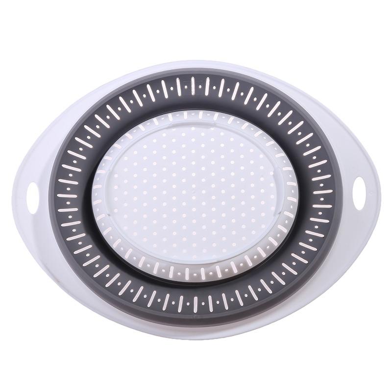 Foldable Kitchen Storage Basket Multi-Purpose Fruit Vegetable Drainer Organizer Collapsible Space-Saving Gadget