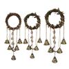Door Hanging Key Bell Pendant Home Decor Rattan Wreath Rope for Porch Entryway Housewarming Gift