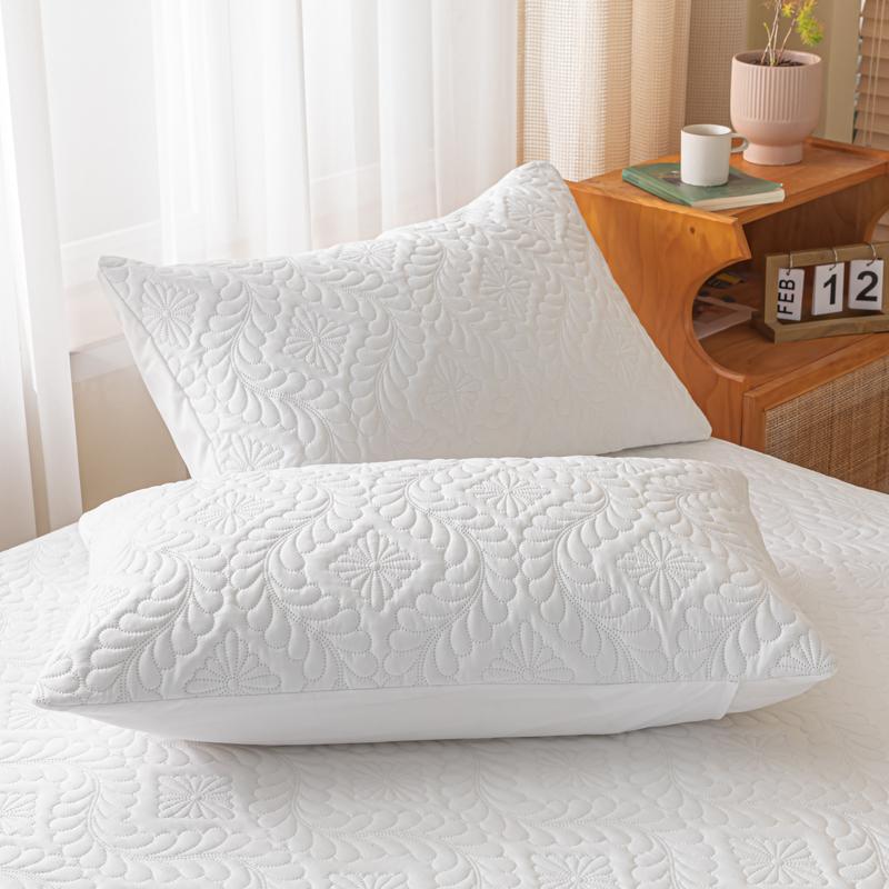 2 Pieces Waterproof Pillowcase Anti Stain Appliance Washable Type Pillow Cover Bedroom Decoration Suitable Designed for Featuring Children And Pets