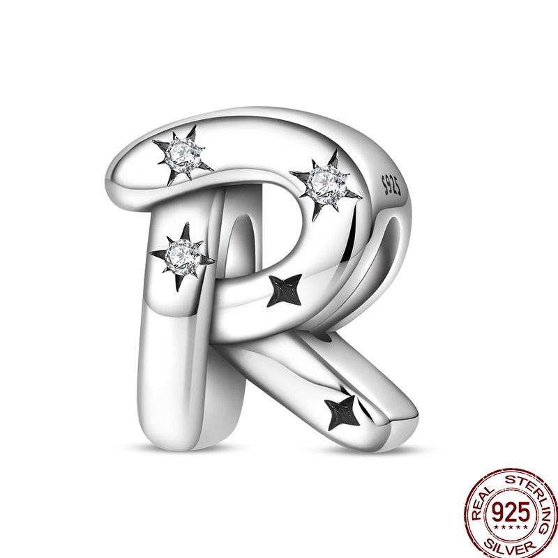 Copper 26 Letter A-Z Alphabet Charm Beads Fit Original Bangle Bracelet Necklace Pendant Jewelry Accessories Making