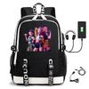 Kpop Dämonenjägerin Girlgroup Bedruckte Jugend Schultasche Große Kapazität Multifunktional USB Lässige Schultasche Outdoor Reise Tasche