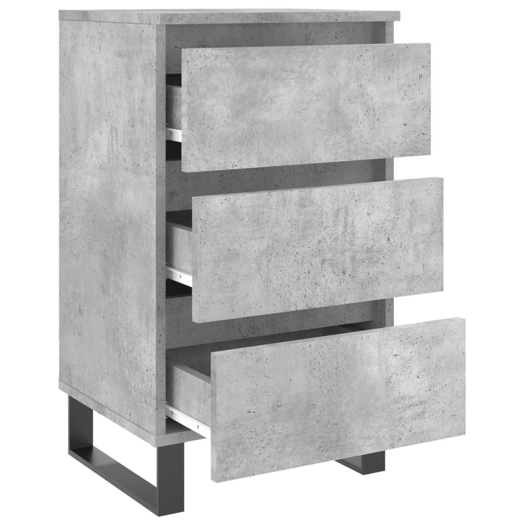 Nightstands 2 pcs. Concrete Grey 40 x 35 x 69 cm Particleboard