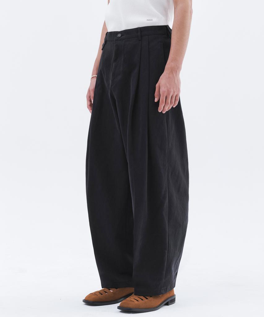 TRIP LE SENS Pocket Double Pleated Slacks_Black