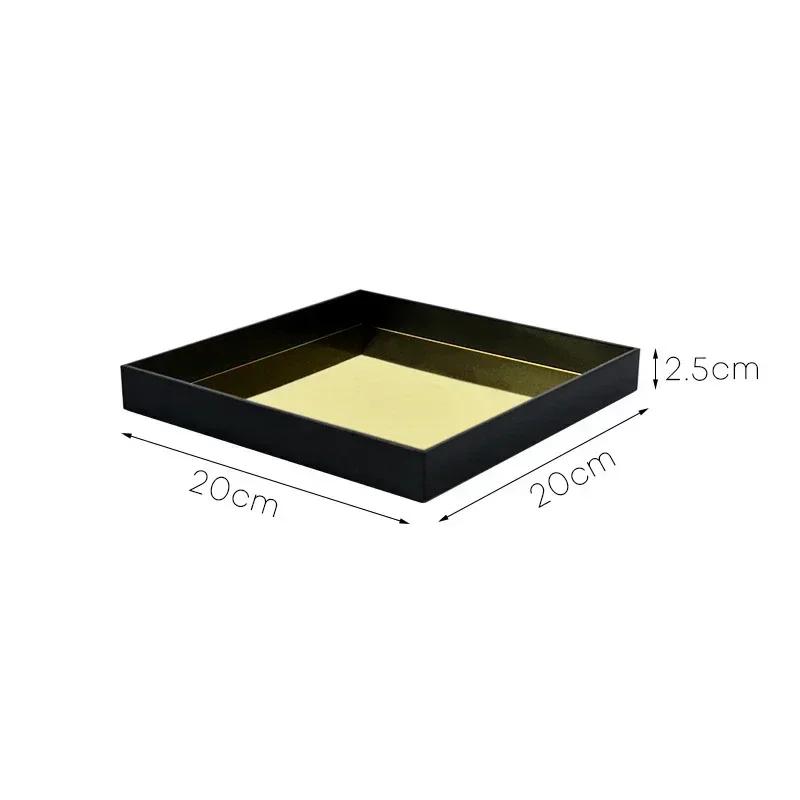 

Modern Simple Square Mirror Tray Sundries Jewelry Cosmetic Storage Creative Household Desktop Organizer Living Room Home Decor