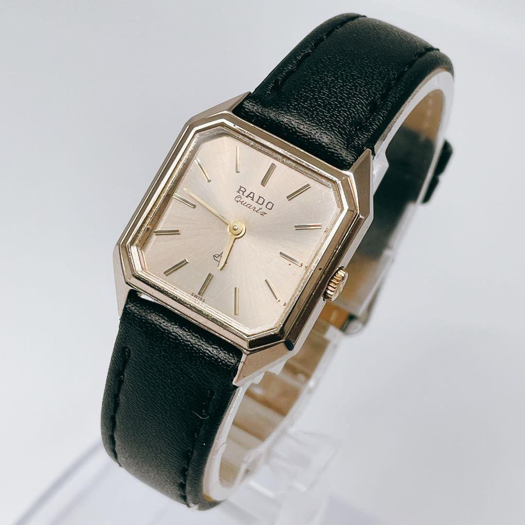 Used New battery/operating RADO Rado watch quartz vintage retro ladies analog quartz square gold