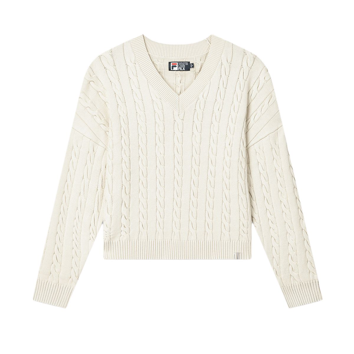 

New FILA ORIGINALE Knitwear Women s Cheese White F71W439401FIV L