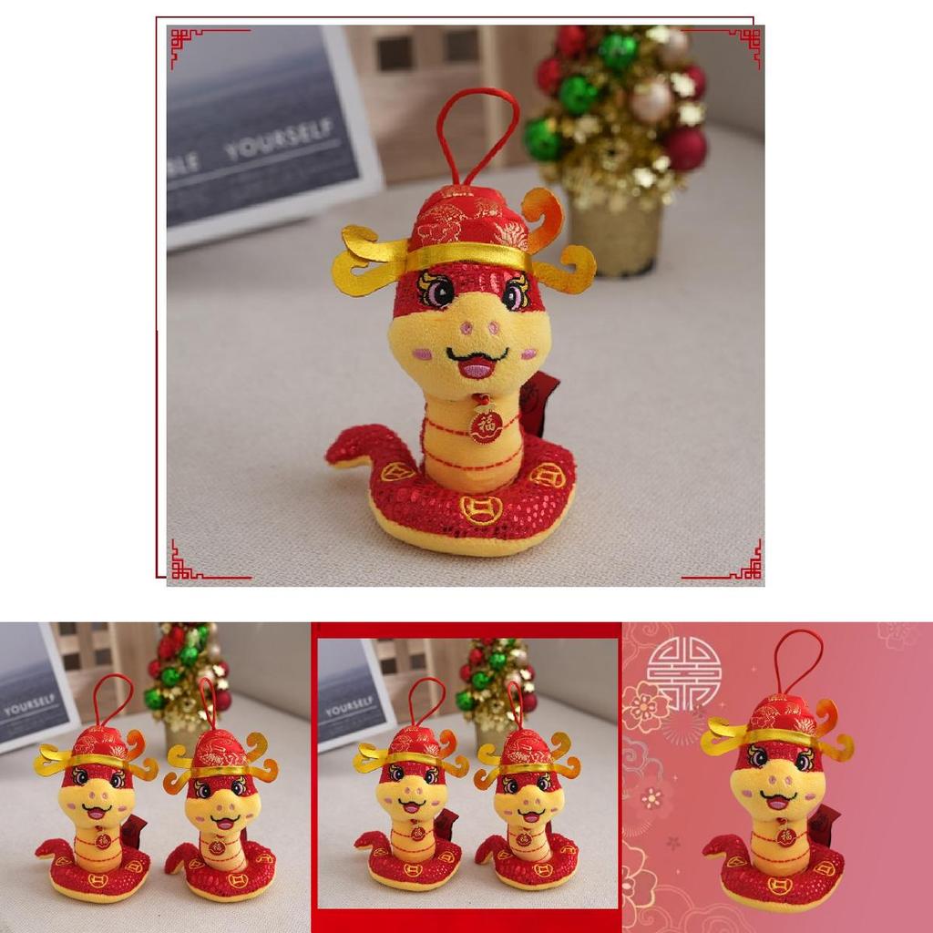 Knuffelslang Speelgoed Voor 2025 Jaar van de Slang Feestelijk Cadeau Aanpasbaar Logo Rode Kleur