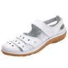 Hole shoes women's sandals large size hollow leather mother shoes women's single shoes breathable beach shoes casual women