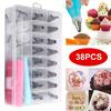 Kuchen Dekorationswerkzeug Set mit Spritztüllen, Zuckergussspitzen, Fondantnägeln, Spritzbeuteln zum Backen von Cupcakes, Keksen - DIY Dessert-Set