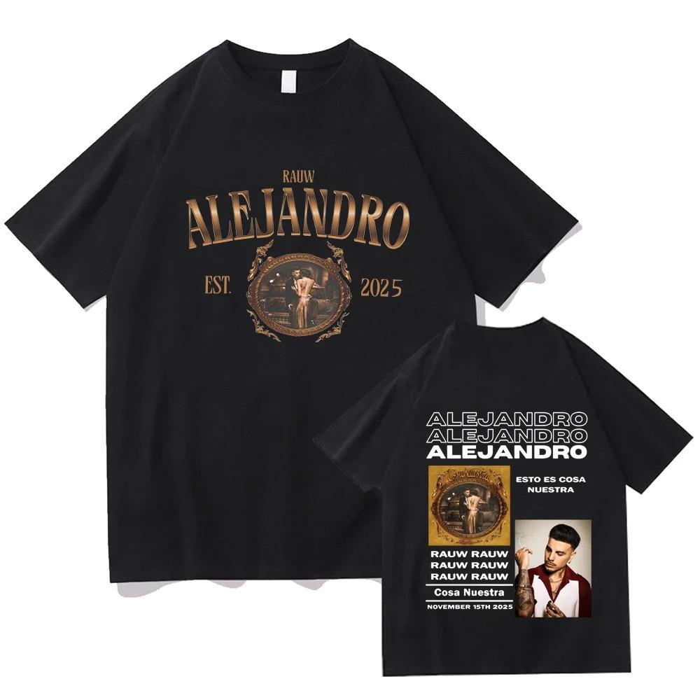 Rauw Alejandro Cosa Nuestra Tour 2025 T Shirts Men Women Clothing Retro Fashion Oversized  T-shirt Hip Hop Casual T-shirts