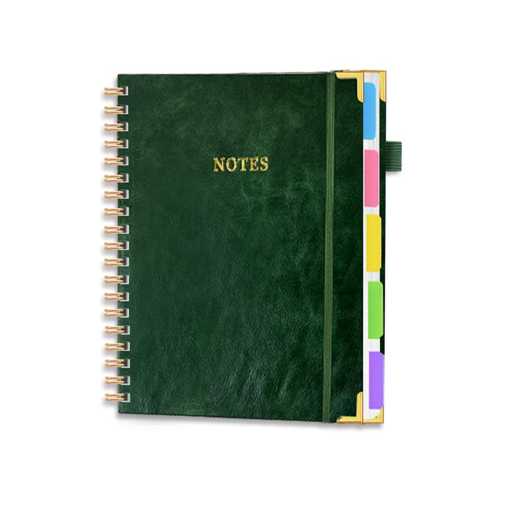 PU Leather Spiral Notebook Budget Cash Planner for Students & Business