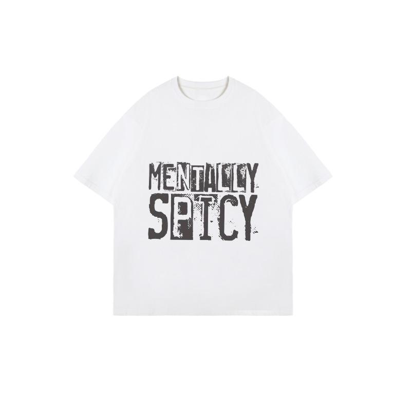 Oversized T Shirt Black Mentally Septicy Print Graphic Tee Casual Streetwear Style For Women