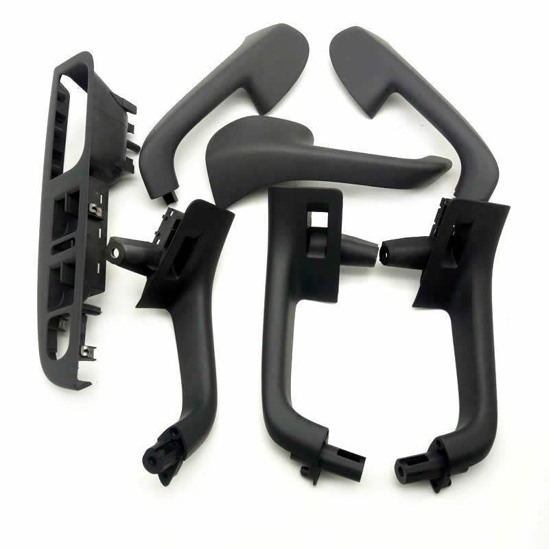 7PCS Black Interior Handle Door Grab Window Switch Bezel Cover for Golf 5 GTi-MK5 Jetta Inner Armrest 1K0 868 040B
