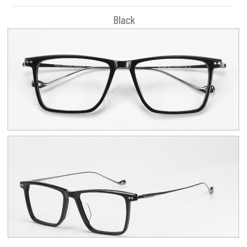 Unisex High-End Pure Titanium Eyeglass Frame for Prescription Myopia - Model 8166