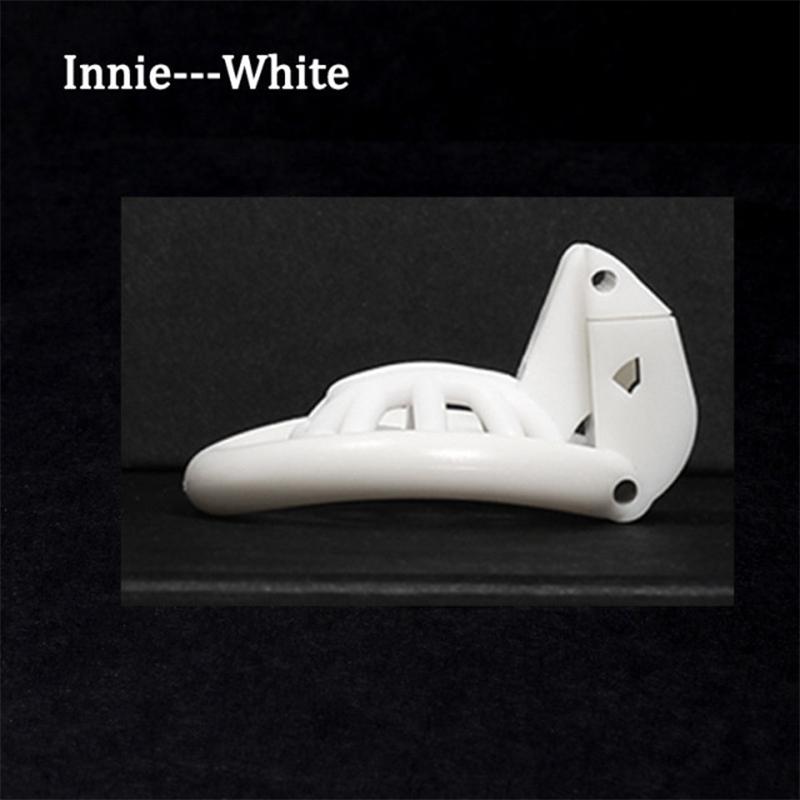 Negative Chastity Cage for Sissy Sex Toys with 4 Size Cock Rings Pink/Black/White Bdsm Penis Lock Adult Toys for Men