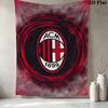 AC Milan Wall Tapestry Aesthetic Wall Hanging Printed Fabric Blanket Decorative Tapestries for Bedroom Living Room Home Decor