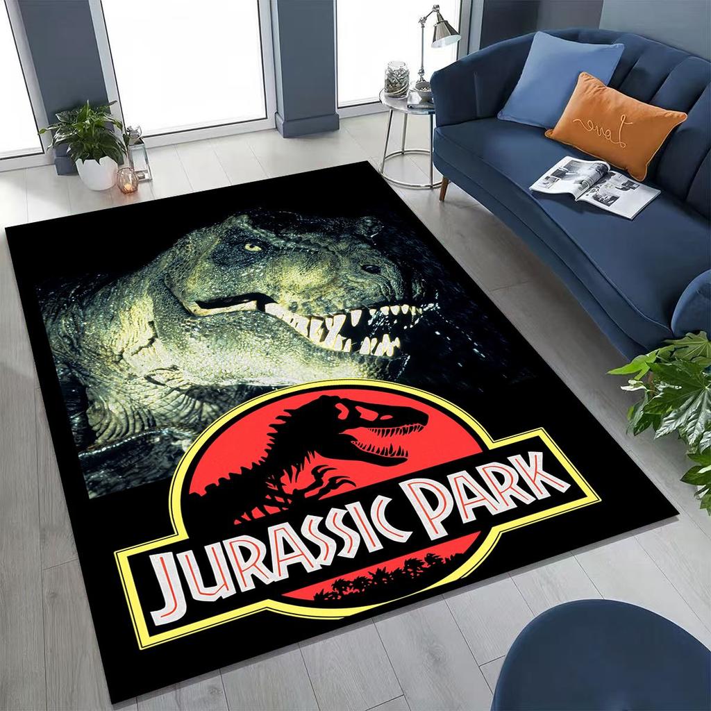 Classic Jurassic Park Dinosaur Movie Tyrannosaurus Rex Rug for Bedroom Living Room Sofa Home Doormat Decor,Non-slip Floor Mat