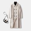 8803 New High-end Hand-sewn Silhouette Loose Double-sided Cashmere Coat Women's Camel Wool Thickened Wool Coat