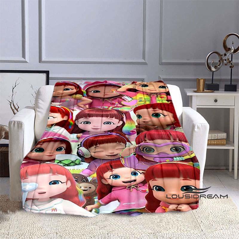 Cartoon Series Rainbow Ruby Children's Blanket Lulu and Bear Cute Blanket Intelligence and Adventure Blanket Photo A-1