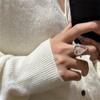 Plain Silver Love Ring Ins Style Niche Simple Xiaohongshu Same Light Luxury Ring Tide Light Luxury Style