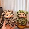 Keychain Vinyl Face Plush Doll Bag Charm Vinyl Doll Toy Leopard Stuffed Pendant  Girls Women