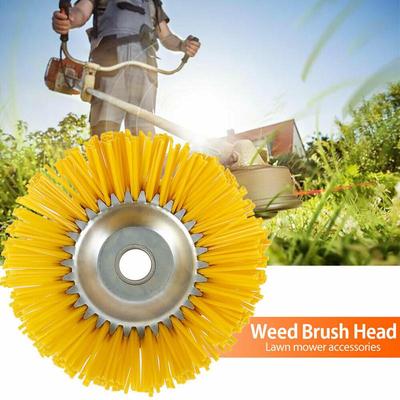 8-Inch Nylon String Trimmer Head with Hardened Weeding Brush for Gas Lawn Mowers, 200x25mm