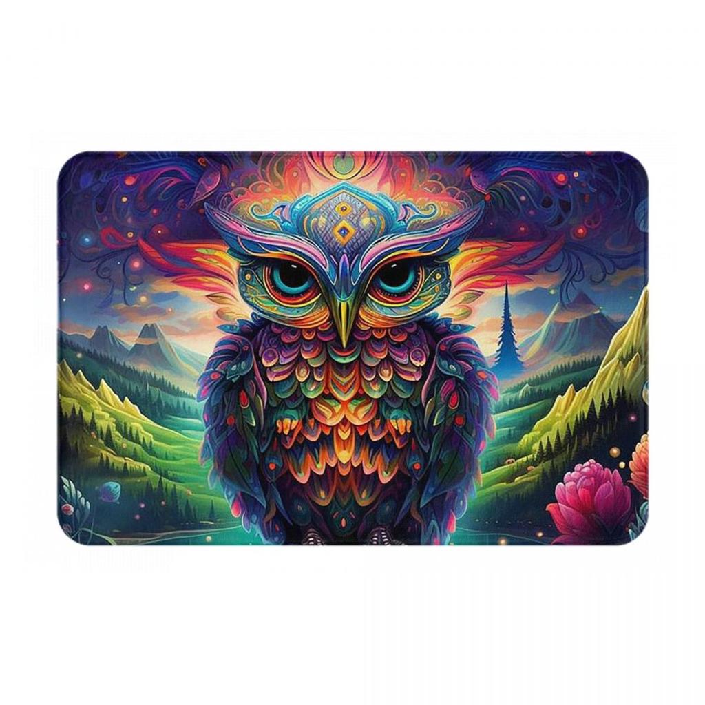 Owl Beliefs Print Anti-slip Doormat Floor Mat Washable Carpet Rug for Kitchen Entrance Home Bathroom Living Room Footpad Mats
