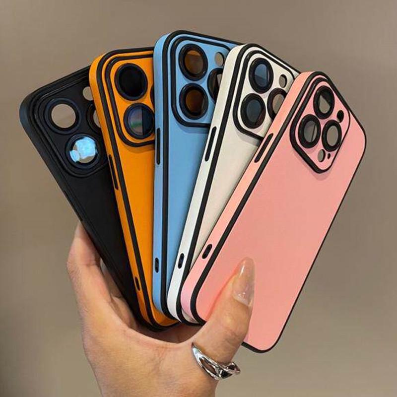 Pure Pigment Leather iPhone 17 Case, Compatible with Apple 16 Pro Max, Full Lens Coverage, Anti-Drop.