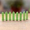 2 Pcs Mini Wood Fence Micro Landscape Ornaments 4x1.2 Inch Miniature Fairy Garden Picket Fence Figurine for Dollhouse Home Garden Plant Pot DIY Crafts