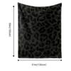 Black Gold Leopard Flannel Blanket, Luxury Plush All-Season Throw, Oversized Bedspread for Home Travel, Machine Washable Decor