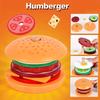Fascinating Wooden Burger Toy - Play Set with Order Card Sorting Game, Suitable for Children Over 3 Years Old, As Halloween, Christmas Gifts