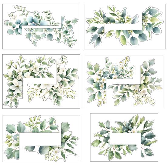 Light Switch Decal Green Leaf Vinyl Stickers Plant Leaf Design Waterproof