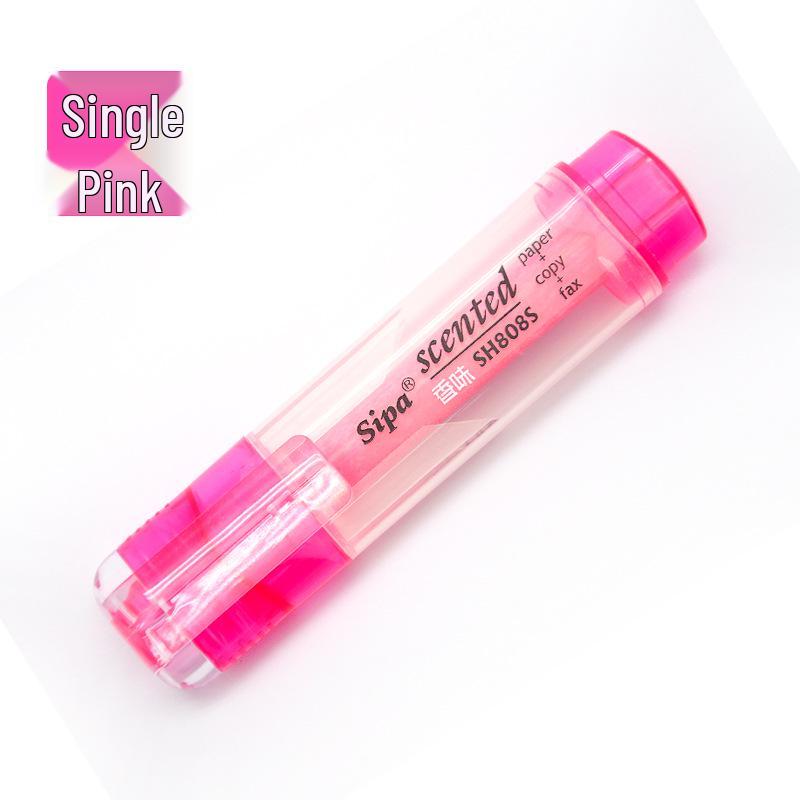 Surligneurs parfumés aux fruits de style coréen, 7 couleurs, pointe biseautée pour surligner et marquer pour étudiants