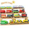 Wooden Locomotive Magnetic Electric Car Train Playthings Fit Biro Wooden Diecast Slot Train Track Railway Learning Playthings Ideal For Children