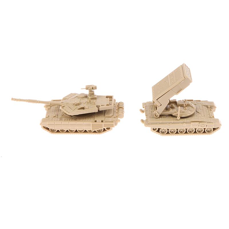 For Boys 1/4Pcs Tos Rocket Artillery Military Fighting  1/144 Plastic 4D Assembled T-90Ms Main Battle Tank Model