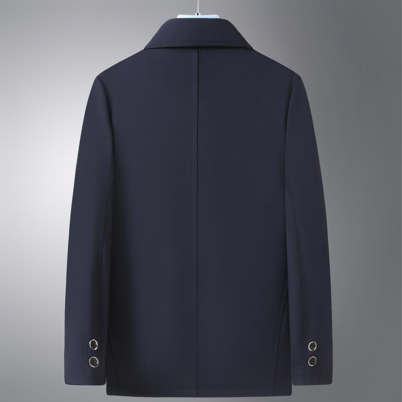 Men's Middle-aged and Elderly Lapel Clothing Autumn Middle-aged Men's Gusset Loose Wedding Coat