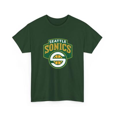 Seattle Supersonics Bedrucktes T-Shirt Erloschenes NBA Basketballteam Sammlerstück