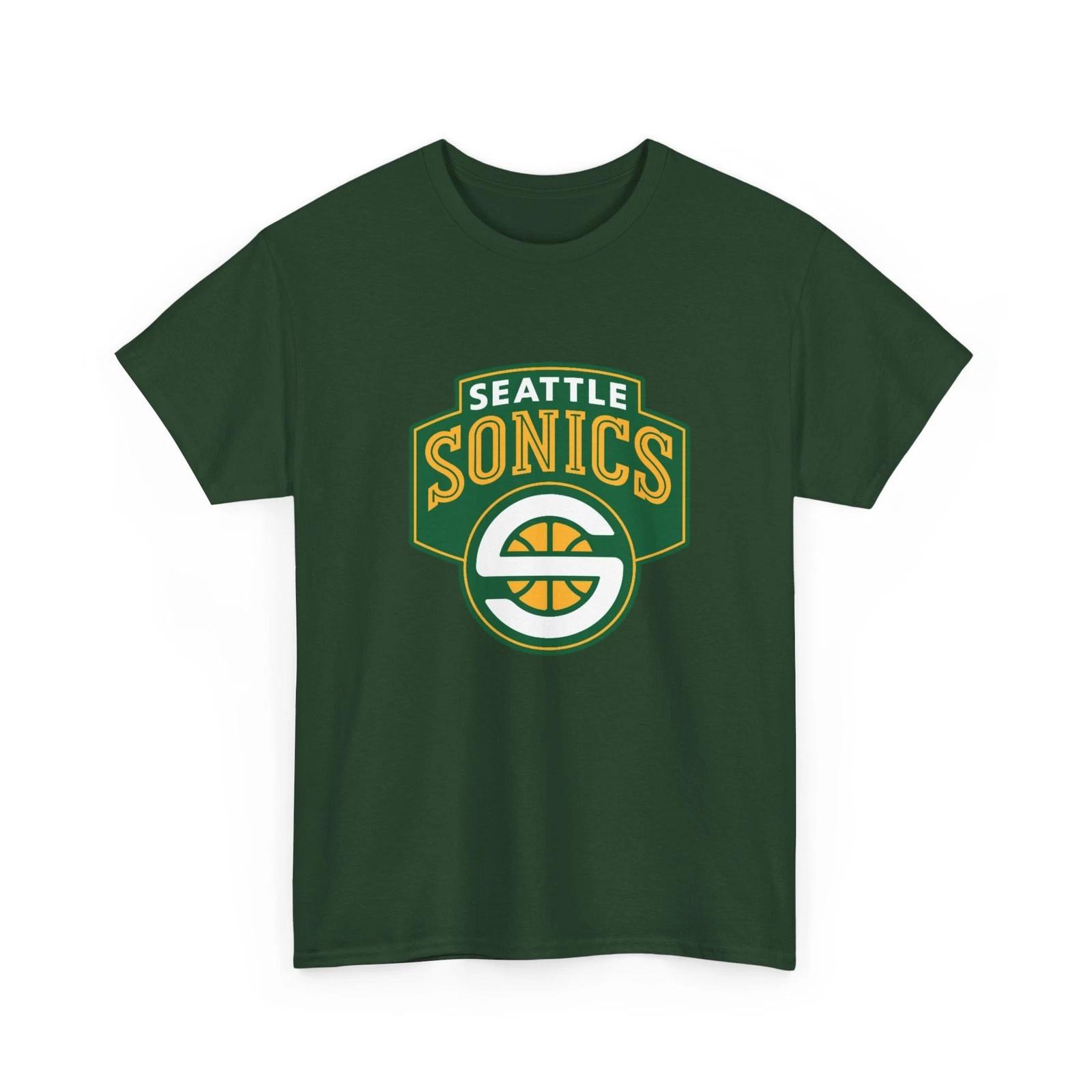 Seattle Supersonics Printed T shirt Defunct NBA Basketball Team Collectible 3XL