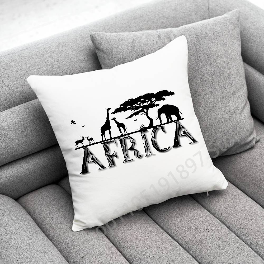 Africa Map ART Throw Pillow Case For 50x50cm 40x40cm 55x55cm 45x45cm 30x30cm Square Bedroom Pillowcase Cover