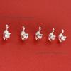 Sterling Silver 999 Cat Bead, 3D Craftsmanship, DIY Jewelry Spacer for Bracelets