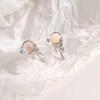 S925 Sterling Silver Geometric Lava Stud Earrings for Women - Unique Cold Style Design