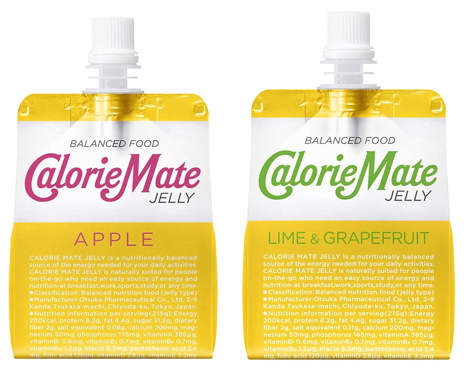 

Otsuka Pharmaceutical Calorie Mate Желейный набор 215 г x 24 пакета 2 вкуса (Яблоко/Лайм и Грейпфрут) [Установить продукт]