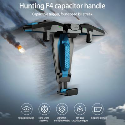 1 Set Mobile Game Handle Gamepad Joystick Triggers Button Foldable Plug and Play Auxiliary Gaming Controller for IOS for Android Phone