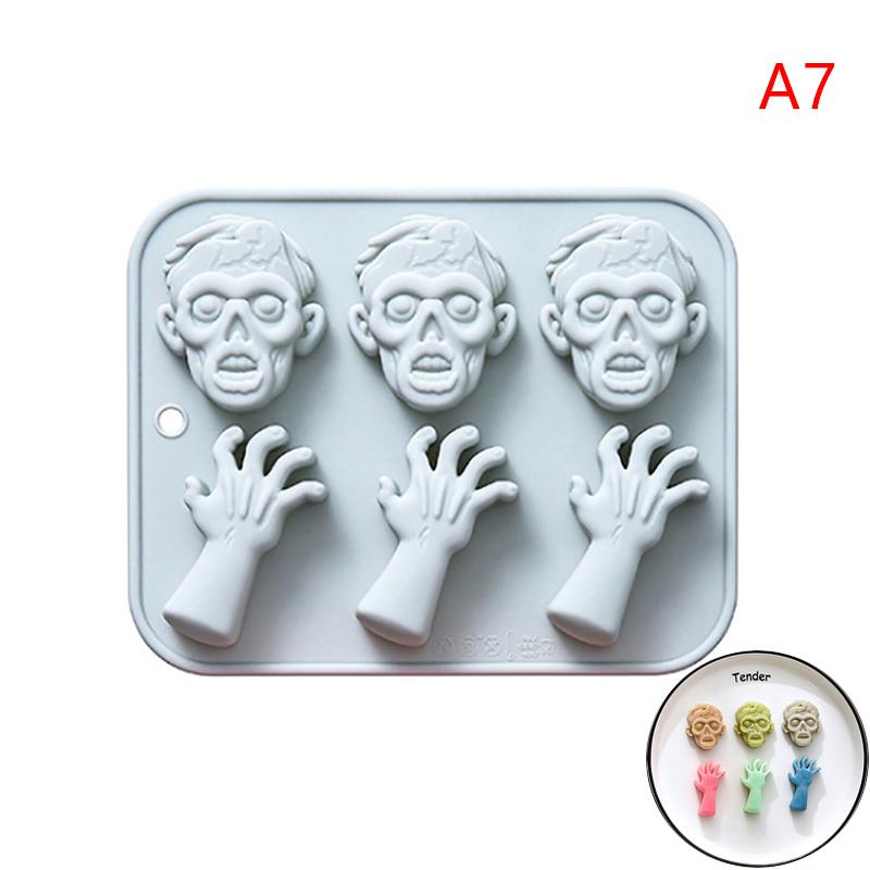 

Halloween Baking Molds Fingers Death Human Heart Brain Silicone Molds Chocolate Candy Pudding Mold Ice Cube Tray Cake Decor