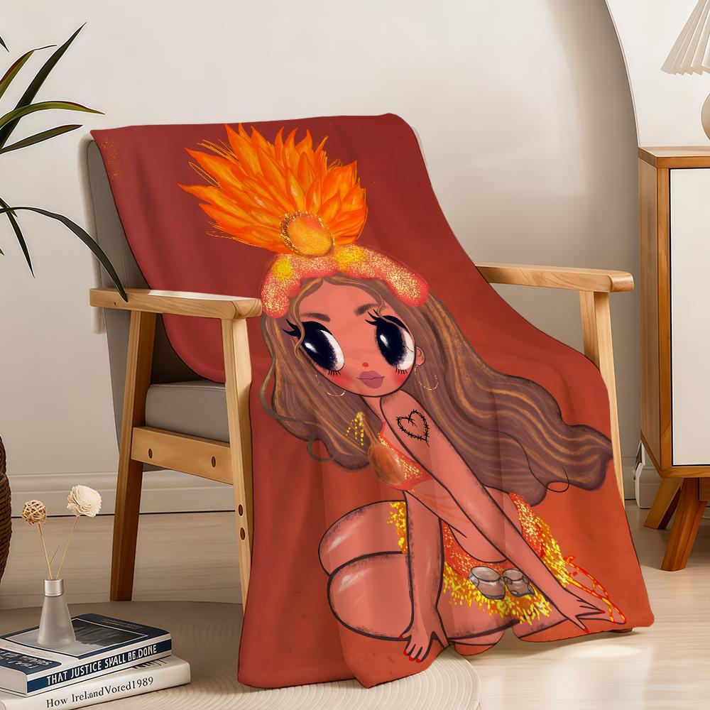 Karol G Tropicoqueta Blanket Soft Warm Furry Throw Super Kids Toys Bed Sofa Car Cradle