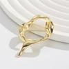 Delicate Hollow Pattern Alloy Brooch Eye Catching Lapel Pin Accessory For Women Seeking Unique Style Accent