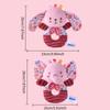 New Pink Hand Cranked Ring Newborn Plush Toy 0-1 Year Old Baby Hand Ringed Bell, Suitable for Baby's New Year Gift