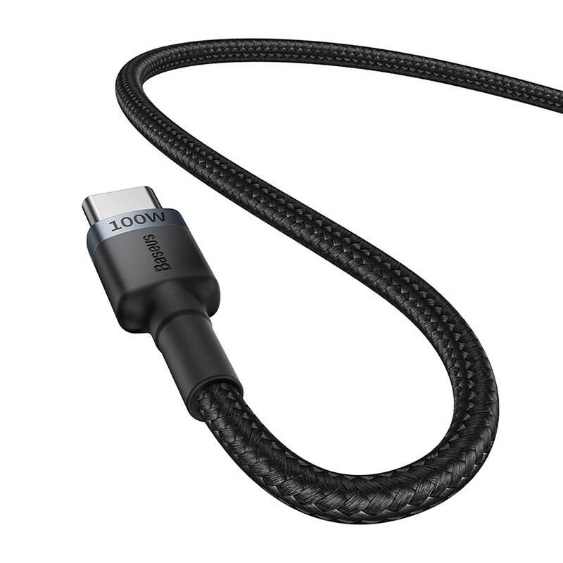 Kabel Baseus Cafule Usb-C Do Usb-C 100W,1M, 2Szt (Czerwono-Czarny, Szaro-Czarny)