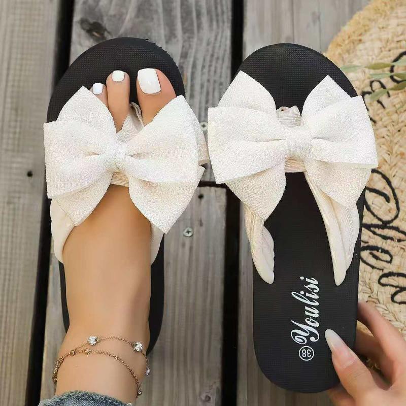 Pantofole Donna Carine Fiocco Moda Estiva Antiscivolo Infradito Spiaggia Piattaforma Basse